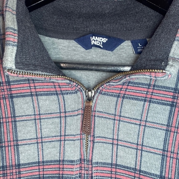 Lands End Quarter Zip Sweatshirt Men’s Large - Picture 5 of 7